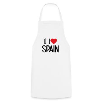 Ich liebe Spanien - Kochschürze - Weiß - Vorne - AI Model Male 185 dark (185cm)
