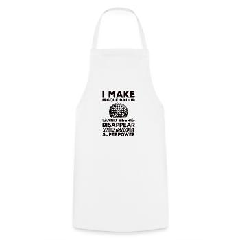 Golf Beer Tee Golf Ball Golfer Drink - Tablier de cuisine - blanc - Devant - AI Model Male 185 dark (185cm)