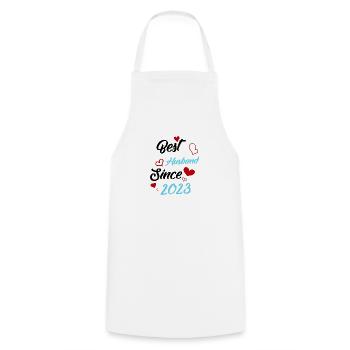 Best Husband Since 2023 Wedding - Cooking Apron - white - Front - AI Model Male 185 dark (185cm)