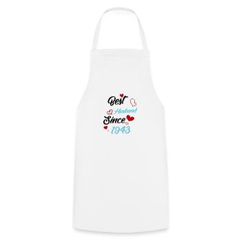 Best Husband Since 1943 Wedding - Cooking Apron - white - Front - AI Model Male 185 dark (185cm)