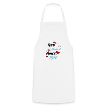 Best Husband Since 1978 Wedding - Cooking Apron - white - Front - AI Model Male 185 dark (185cm)