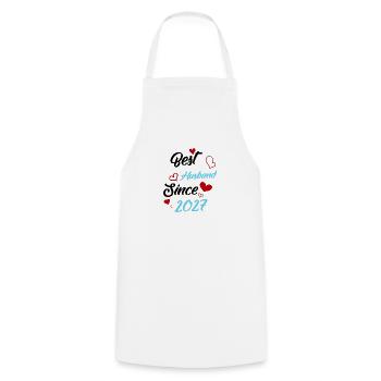 Meilleur mari depuis le mariage 2027 - Tablier de cuisine - blanc - Devant - AI Model Male 185 dark (185cm)