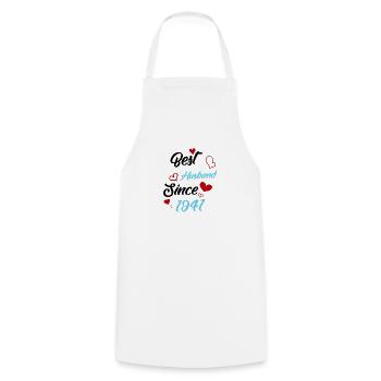 Best Husband Since 1941 Wedding - Cooking Apron - white - Front - AI Model Male 185 dark (185cm)