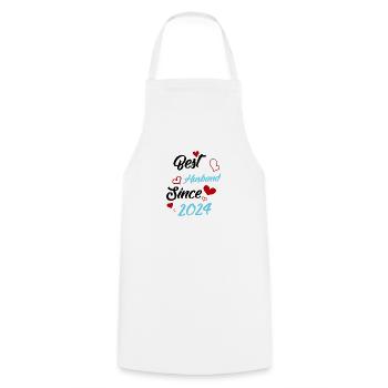 Meilleur mari depuis le mariage 2024 - Tablier de cuisine - blanc - Devant - AI Model Male 185 dark (185cm)