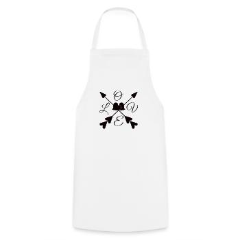 Love Arrow Arrow Dear Valentine's Day Couple - Cooking Apron - white - Front - AI Model Male 185 dark (185cm)