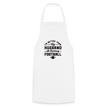 Fantasy Football Vater Ehemann Fantasie Frau - Kochschürze - Weiß - Vorne - AI Model Male 185 dark (185cm)
