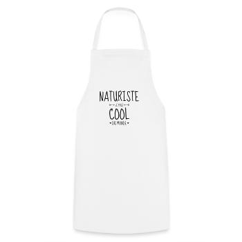 Naturisme / Naturiste / Nudisme / Nudiste - Tablier de cuisine - blanc - Devant - AI Model Male 185 dark (185cm)