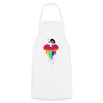 Horni soulève ab_Donutraumschiff - Tablier de cuisine - blanc - Devant - AI Model Male 185 dark (185cm)