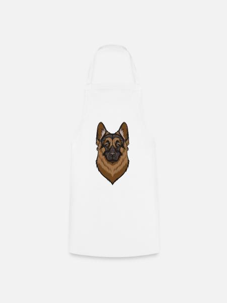 Deutscher Schäferhund - Kochschürze - Weiß