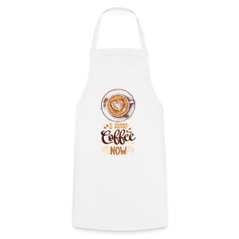 Coffee Coffee Lover Coffee Mug Barista Vintage - Cooking Apron - white - Front - AI Model Male 185 dark (185cm)