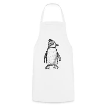 Cool penguin with cap - Cooking Apron - white - Front - AI Model Male 185 dark (185cm)