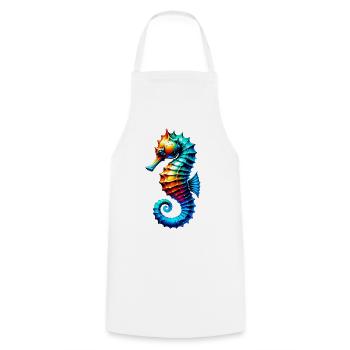 Seahorse - Cooking Apron - white - Front - AI Model Male 185 dark (185cm)