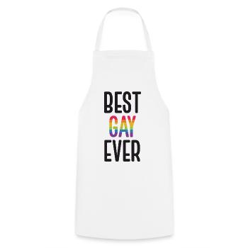 Mois de la fierté LGBT - Meilleur gay de tous les temps - Tablier de cuisine - blanc - Devant - AI Model Male 185 dark (185cm)
