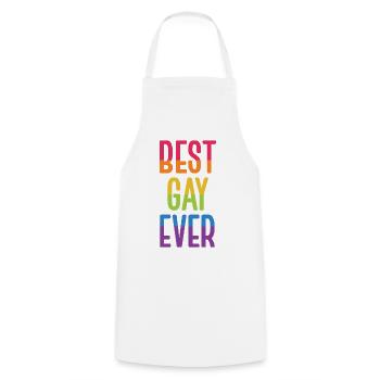 Mois de la fierté LGBT - Meilleur gay de tous les temps - Tablier de cuisine - blanc - Devant - AI Model Male 185 dark (185cm)