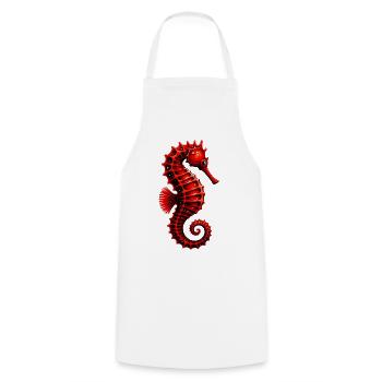 Hippocampe - Tablier de cuisine - blanc - Devant - AI Model Male 185 dark (185cm)