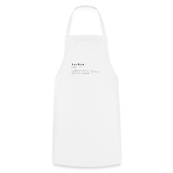 Humorous definition of cooking - Cooking Apron - white - Front - AI Model Male 185 dark (185cm)