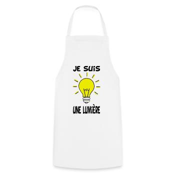 Je suis une lumière - Tablier de cuisine - blanc - Devant - AI Model Male 185 dark (185cm)