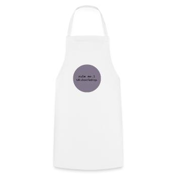 Parler de sentiments 5 - Tablier de cuisine - blanc - Devant - AI Model Male 185 dark (185cm)