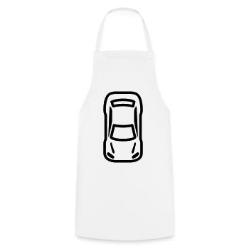 Top car - Cooking Apron - white - Front - AI Model Male 185 dark (185cm)