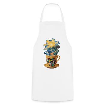 Kaffee T-Shirt With Love – Künstlerische Tassen - Kochschürze - Weiß - Vorne - AI Model Male 185 dark (185cm)