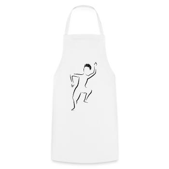Dancing silhouette - Cooking Apron - white - Front - AI Model Male 185 dark (185cm)