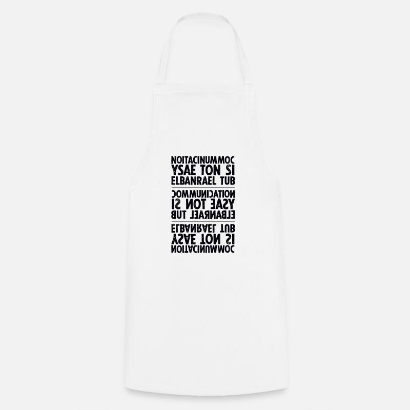 la communication noir sixnineline - Tablier de cuisine - blanc