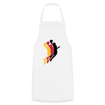 basketball - Kochschürze - Weiß - Vorne - AI Model Male 185 dark (185cm)