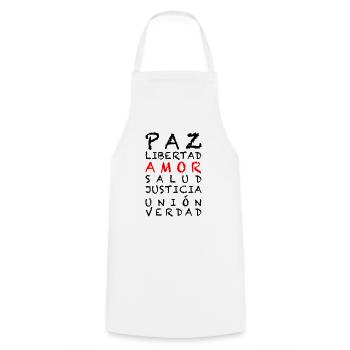 4 LIBERTÉ Español - Tablier de cuisine - blanc - Devant - AI Model Male 185 dark (185cm)