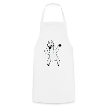 Drôle de Dabbing Dab Dance Llama Cool Lunettes de soleil - Tablier de cuisine - blanc - Devant - AI Model Male 185 dark (185cm)