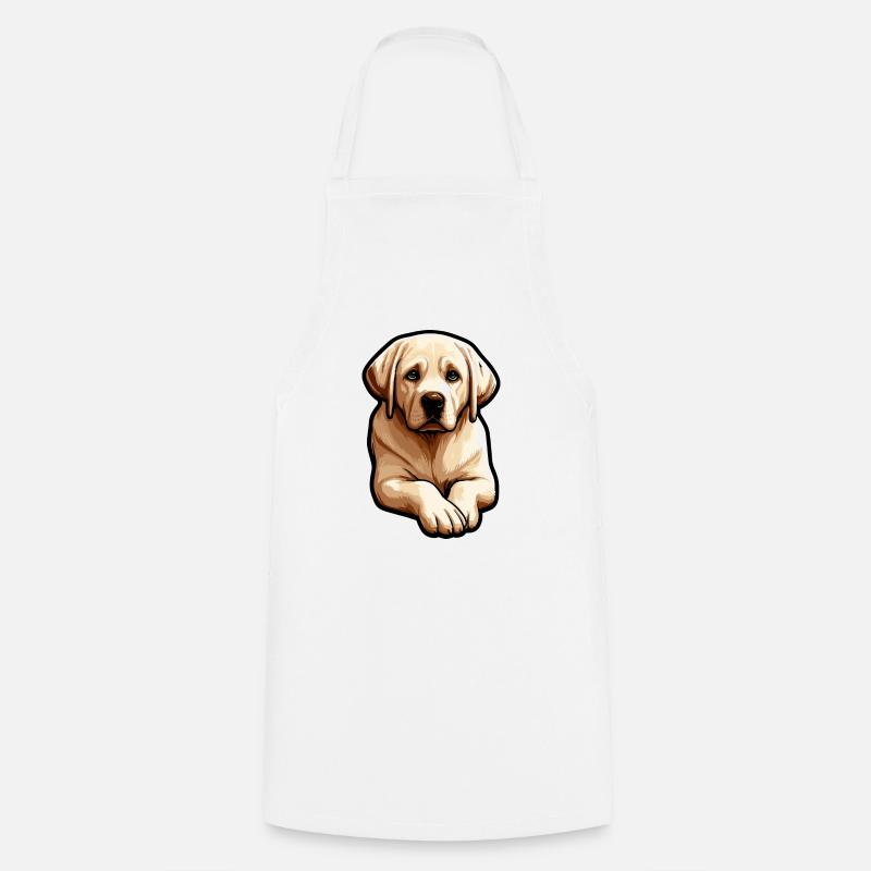 labrador retriever - Tablier de cuisine - blanc