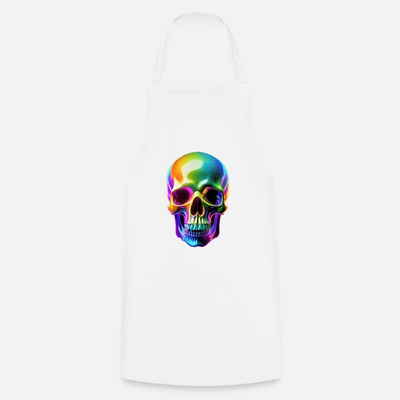 Skull metallic - Cooking Apron - white