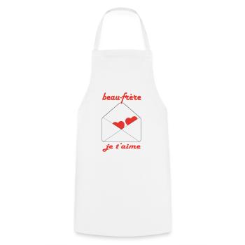 Brother-in-law I love you - Cooking Apron - white - Front - AI Model Male 185 dark (185cm)