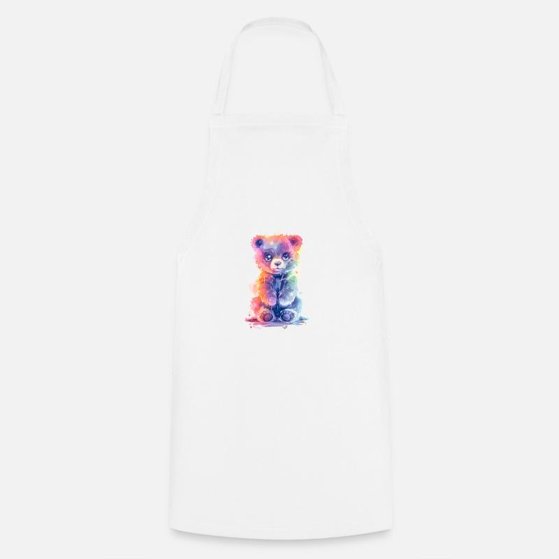 Neon Baer - Cooking Apron - white