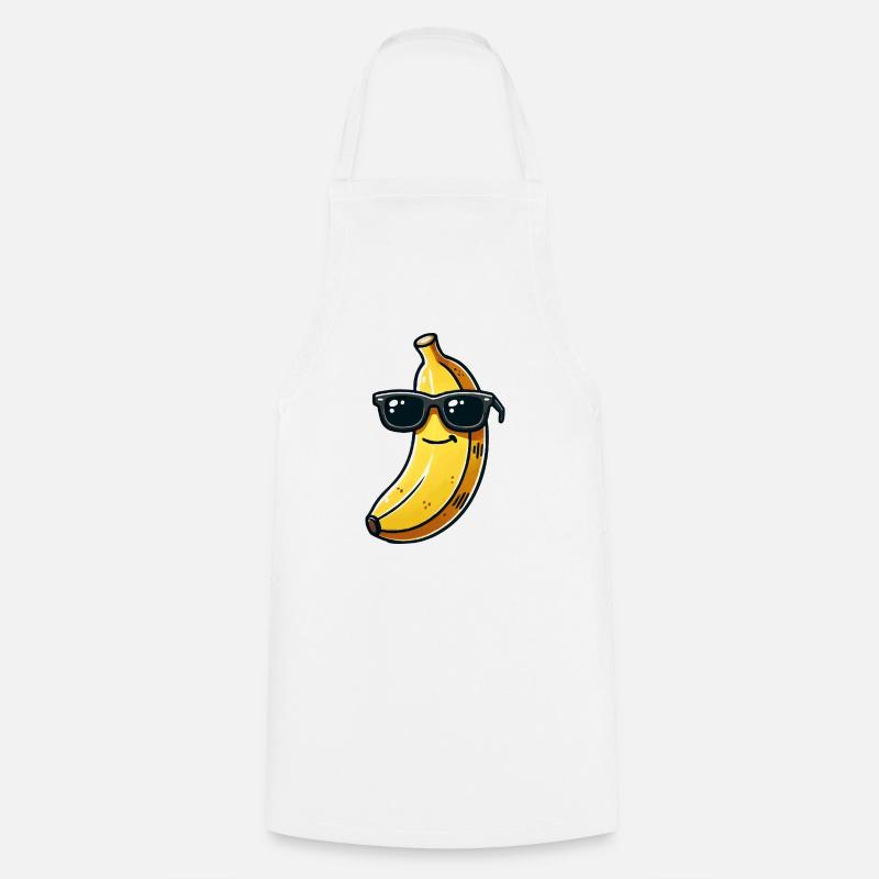 Lunettes de soleil banane Comic - Tablier de cuisine - blanc