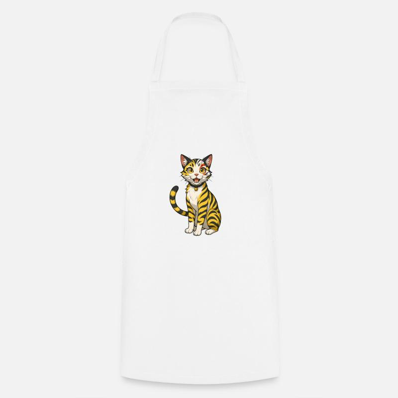 Knuffy Cat - Cooking Apron - white