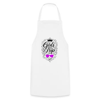 Girls Trip Holiday Travel Girls - Cooking Apron - white - Front - AI Model Male 185 dark (185cm)