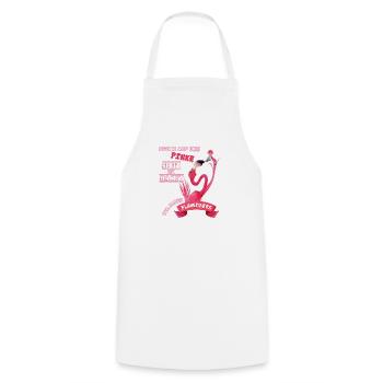 Wir haben Flamingos - Kochschürze - Weiß - Vorne - AI Model Male 185 dark (185cm)