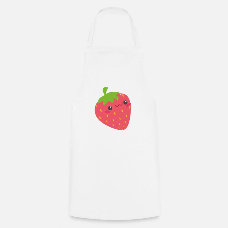 fraise - Tablier de cuisine - blanc