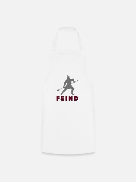 feind gegner - Kochschürze - Weiß