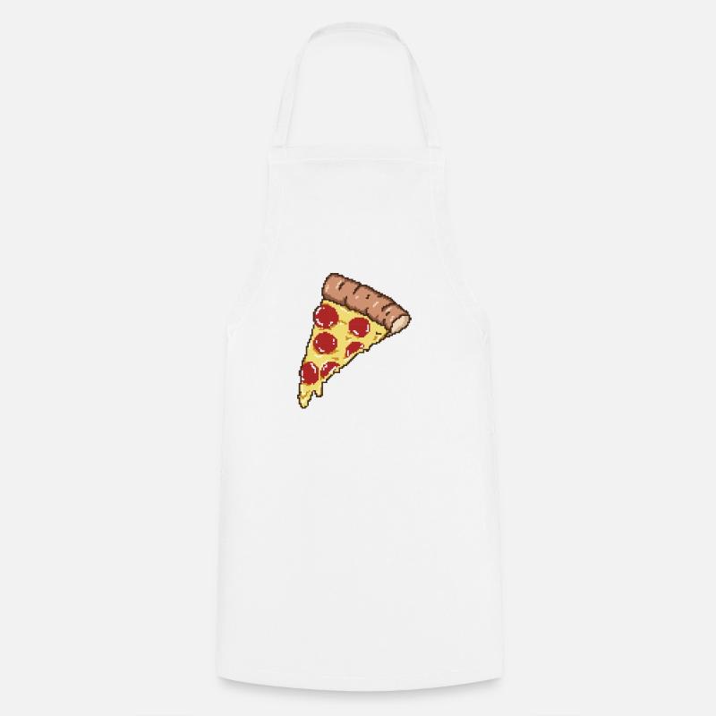Pizza Pixel-Art - Cooking Apron - white