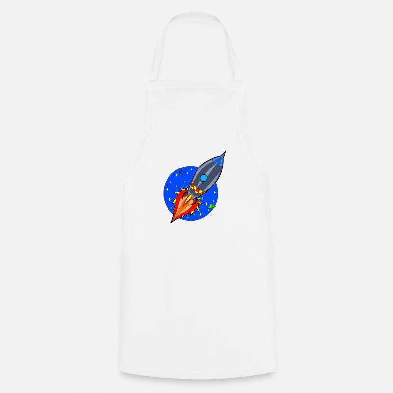 Funny Little Rocket - Kochschürze - Weiß