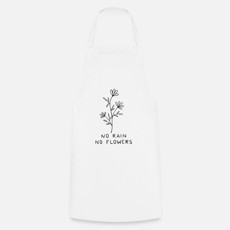 Pas de pluie pas de fleurs - Tablier de cuisine - blanc