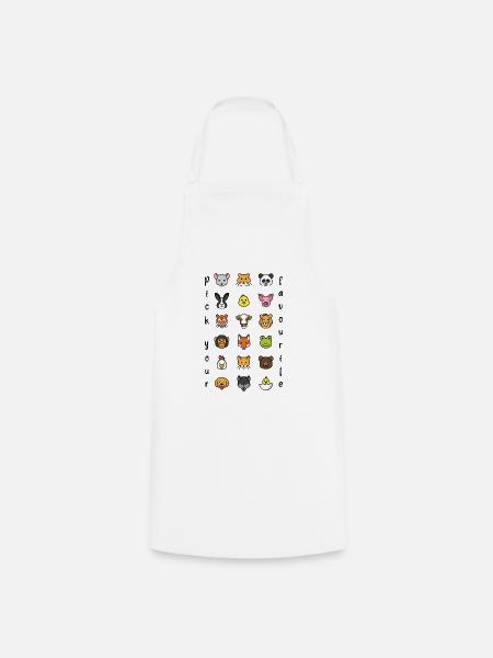 pick your favourite animal Wähle Lieblingstier - Kochschürze - Weiß