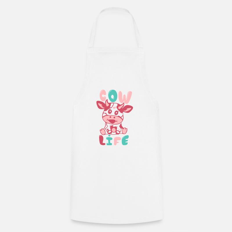 Vie de vache - Tablier de cuisine - blanc