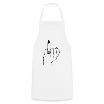 Newly Married Just Married - Cooking Apron - white - Front - AI Model Male 185 dark (185cm)