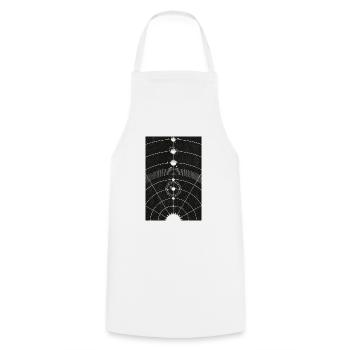 Dessin du système solaire Vintage - Tablier de cuisine - blanc - Devant - AI Model Male 185 dark (185cm)