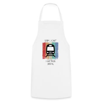 Train Railway Railroad Worker Trains Train Driver - Cooking Apron - white - Front - AI Model Male 185 dark (185cm)