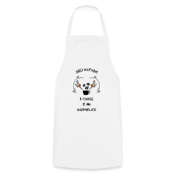 Bird Watching Bird Watching Birding Coffee - Cooking Apron - white - Front - AI Model Male 185 dark (185cm)