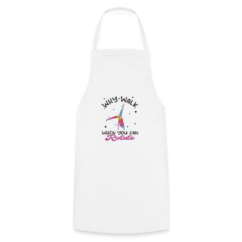 Cool Gymnastics Gymnasts Carrwheel - Cooking Apron - white - Front - AI Model Male 185 dark (185cm)