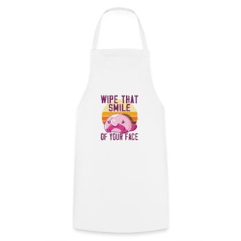 Costume de Blobfish - Visage de poisson Blob laid - - Tablier de cuisine - blanc - Devant - AI Model Male 185 dark (185cm)